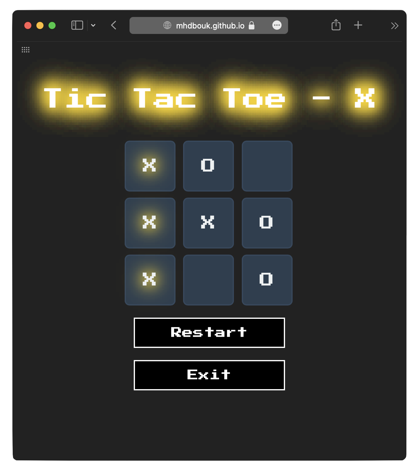 Tic Tac Toe Game with Blazor WebAssembly
